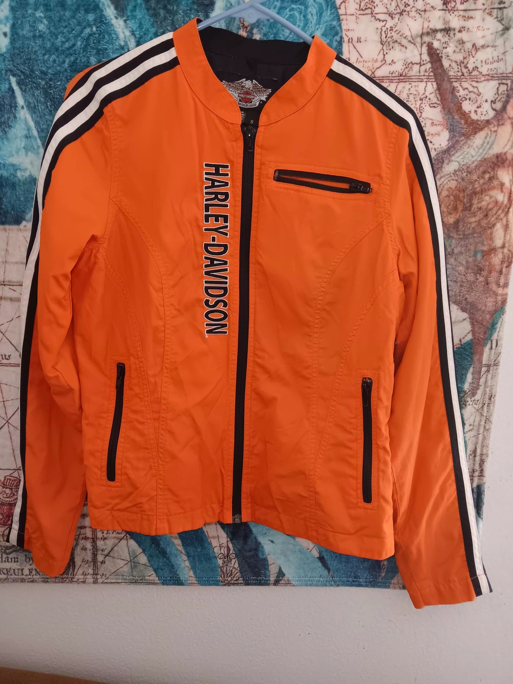 Harley-Davidson Orange Lightweight Racing-Stripe Jacket